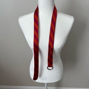 ✨2/$10 | J. Crew Bold Pink and Orange Diagonal Striped Tie Belt
